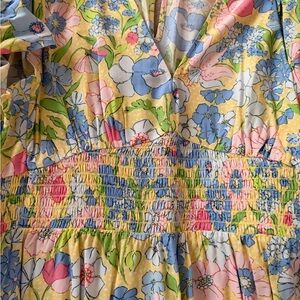 Bar III Floral Dress - Blue, Pink, Yellow